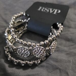 RSVP Dazzling Silver Bracelet Trio